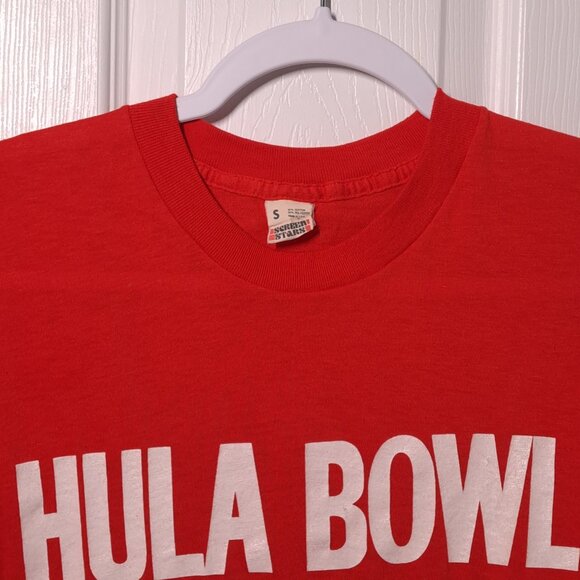 VINTAGE Hula Bowl Honolulu Hawaii USED Shirt: S, Single Stitch, College Football - Picture 3 of 7